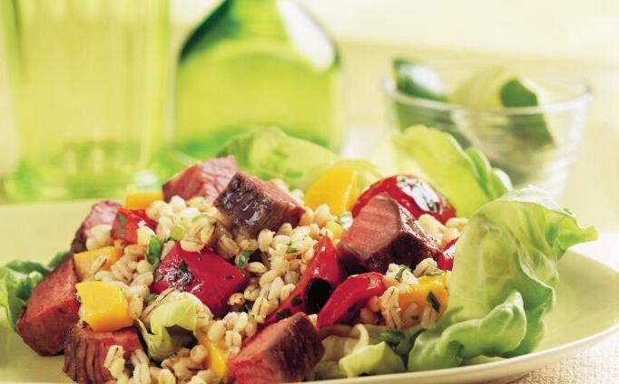 Beef, Mango & Barley Salad