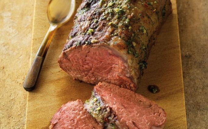 Pesto-Rubbed Ribeye Roast